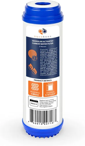 Miniatura 3 de Aquaboon Kit de filtro de agua de ósmosis inversa de 5 etapas con membrana RO 100GPD - Cartuchos de repuesto para filtro de agua debajo