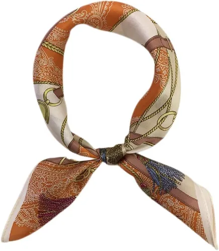 Miniatura 38 de FONYVE Bufandas 100% de seda de morera para mujer, bufanda cuadrada ligera de satén para la cabeza, bufanda pequeña de seda para dormir, 21 x 21