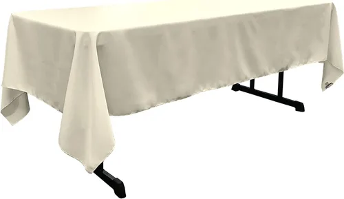 Miniatura 92 de LA Linen Mantel rectangular lavable de popelín de poliéster, resistente a las manchas y a las arrugas, cubierta de mesa 60x84, mantel de tela