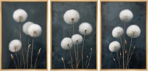 Miniatura 38 de SIGNWIN Impresión en Lienzo Enmarcado Arte de Pared Rosa Blanca Suave Floral Flores Delicadas en Floración Ilustraciones Modernas Bohemias Escénicas