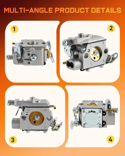 Miniatura 6 de RY3716 Carburador para Ryobi RY3714 RY3716 RY 3714 3716 Motosierra de gas Carb con bombilla de cebador Filtro de combustible de bujía 309376002