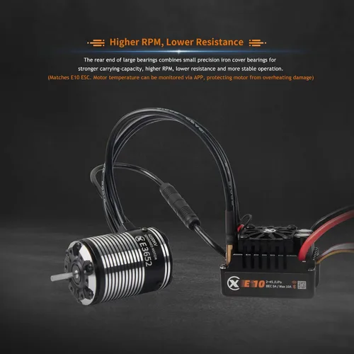 Miniatura 3 de XC Motor sin escobillas sensor E3652 para coche RC, 2-3S Lipo, IP67 a prueba de agua, aplicable a: 1/10 en carretera, todoterreno, campo corto