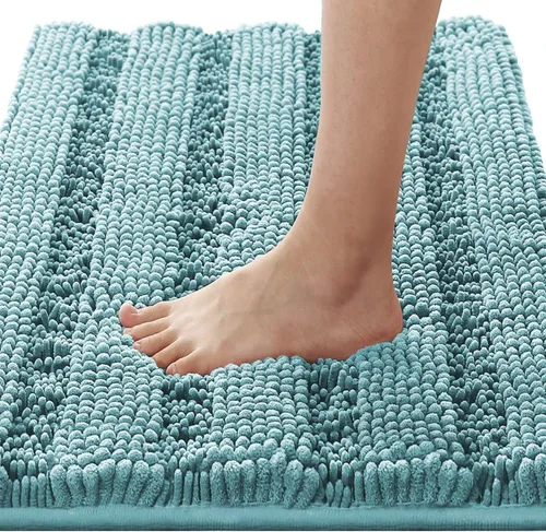 Miniatura 164 de H.VERSAILTEX - Alfombras de baño, juego de 2 piezas, alfombra de contorno para baño, juego de alfombras para inodoro, alfombra antideslizante