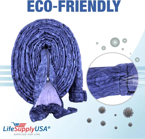 Miniatura 3 de Funda de manguera de vacío central acolchada de 30 pies con cremallera, funda de manguera para recolección de polvo, compatible con modelos 360