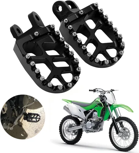 Miniatura 20 de AnXin Estriberas Reposapiés Pedales de Pie Apoyos CNC MX para KLX300 KLX300R KLX300SM 97-07 20-24 KLX250 06-20 KLX250S 09-14 KLX250R 94-96 KLX650