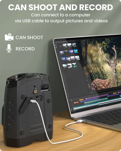 Miniatura 7 de Gafas de visión nocturna 4K, prismáticos de visión nocturna mejorados con batería recargable de 5000 mAh - Visión nocturna digital 16X de 9 Negro