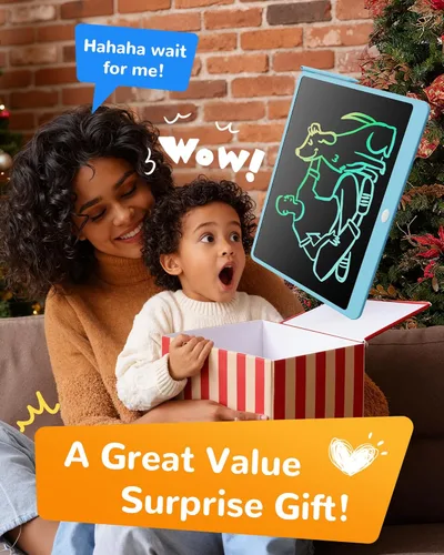 Miniatura 7 de KOKODI Tableta de escritura LCD, regalos para niños y niñas de 3 años, tablero de dibujo de 10 pulgadas, tablero de garabato colorido, tableta