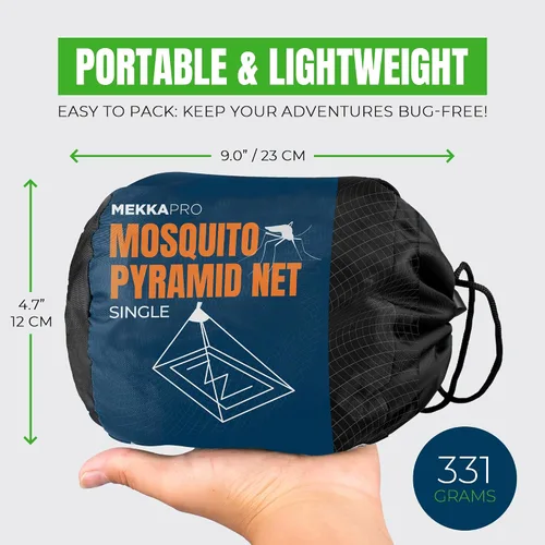 Miniatura 3 de MEKKAPRO Mosquitera para acampar con bolsa de transporte, tienda de campaña, red de mosquitos compacta y ligera para camping, mosquitera para cama