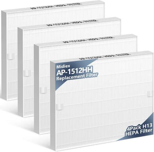 Paquete de 4 filtros de repuesto para purificador de aire AP-1512HH para Coway Airmega AP-1512HH y Airmega 200M purificador de aire, H13 True HEPA