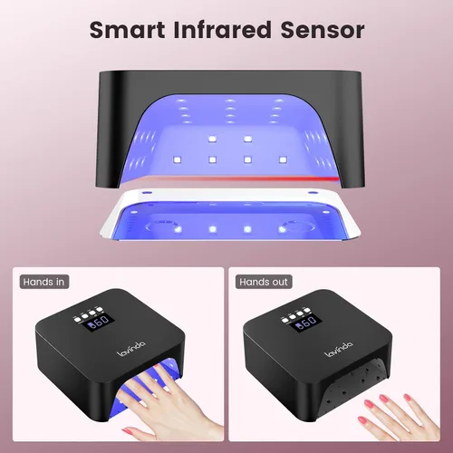Miniatura 4 de Lavinda Luz UV para Uñas de Gel, Lámpara de Uñas UV LED Profesional 2X Más Rápida Curado Secador de Uñas Luz de Uñas Compatible con Todos los Tipos