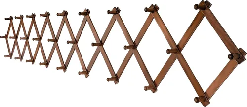 Miniatura 36 de SKOLOO Perchero para sombreros de pared con 17 ganchos, madera maciza, moderno, ampliable, perchero de pared para abrigos, sombreros, bolsos, gorras