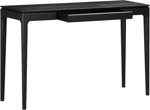 Miniatura 8 de NTC Mingle - Mesa consola de 47 pulgadas, moderna mesa de entrada de madera maciza con cajón oculto, impermeable y resistente al calor, mesa Negro