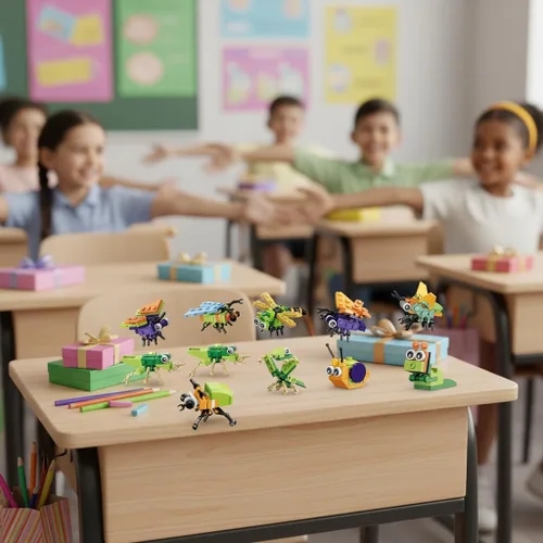 Miniatura 3 de BRICHBROW Recuerdos de fiesta para niños, paquete de 12 bloques de construcción de animales para bolsas de regalos, rellenos de calcetines, premios