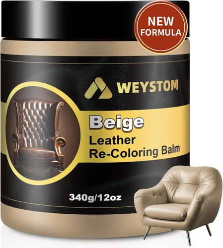 Miniatura 21 de Bálsamo de recoloración de cuero, kit de reparación de cuero beige para muebles, tinte de cuero y pintura para recolorear, restaurar y reparar cuero