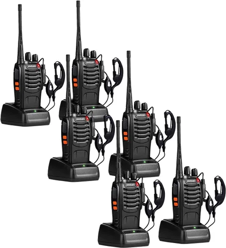 Miniatura 8 de pxton Walkie Talkies para adultos, radios bidireccionales de largo alcance con auriculares, radio de mano de 16 canales de 2 vías recargable