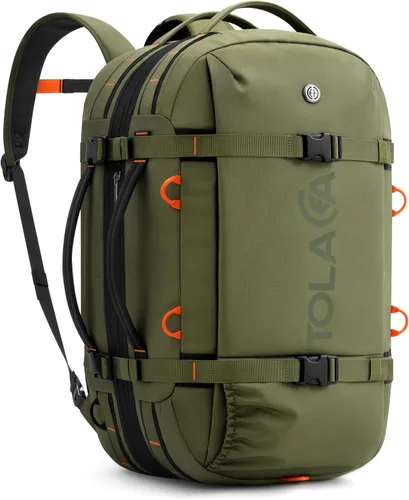 Tolaccea Mochila de viaje para laptop para hombres y mujeres, mochila de transporte expandible de 40L-50L con compartimento húmedo y seco, mochila