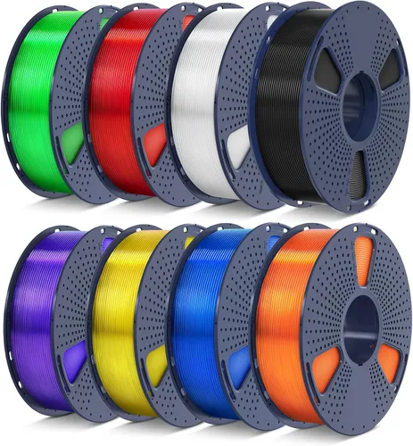 Miniatura 11 de SUNLU - Paquete de filamentos PLA de 0.06 pulgadas, para impresora 3D, multicolor, rollo ordenado, empaquetado de manera individual al vacío, 8