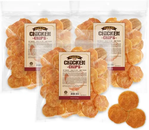 Miniatura 8 de Gootoe Golosinas para perros, carne seca de pollo para perros, golosinas de entrenamiento para perros; alta en proteínas, sin gluten