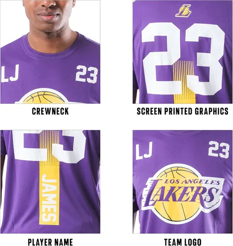 Miniatura 5 de Ultra Game Men’s NBA Official Super Soft Players T-Shirt Color del