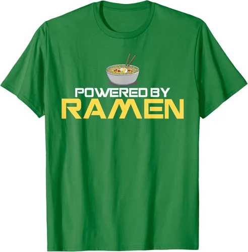 Miniatura 56 de Camiseta de fideos de anime japoneses Powered By Ramen, Negro, S