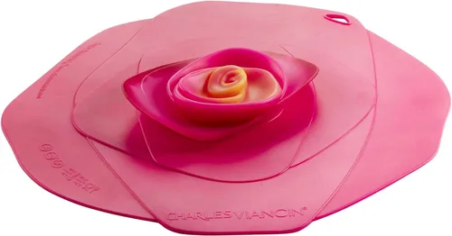 Miniatura 7 de Charles Viancin - Tapa de silicona rosa para almacenamiento de alimentos y cocción - Sello hermético en cualquier superficie lisa de borde
