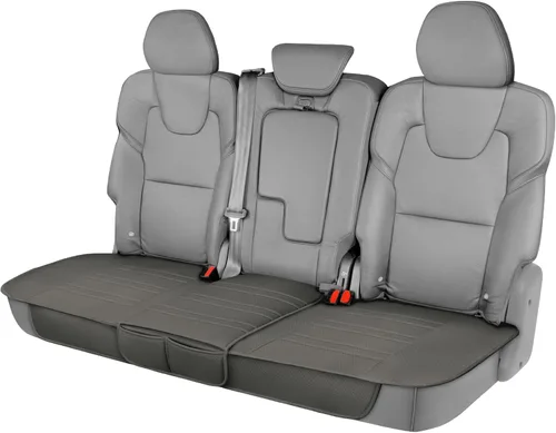 Miniatura 13 de Motor Trend Fundas de asiento para autos, camiones, SUV, fundas de asiento acolchadas de piel sintética beige con bolsillos de almacenamiento, funda