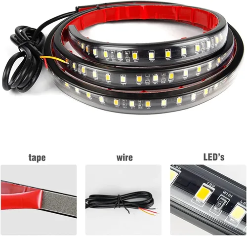 Miniatura 2 de SOCAL-LED LIGHTING Tira de luz LED para estribo de camión DRL, patada lateral conmutada de 60" (150cm) 12V, luces de giro intermitentes secuenciales