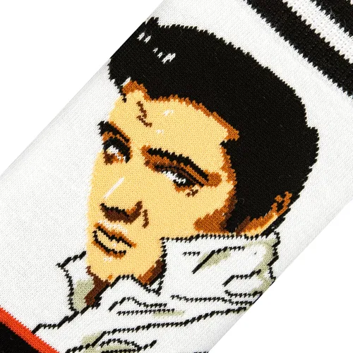 Miniatura 4 de Odd Sox, Elvis Presley, The King of Rock N Roll - Calcetines para hombre, divertidos regalos de coleccionista, Negro
