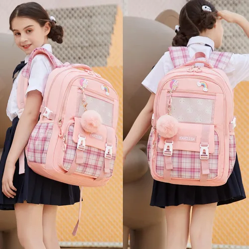 Miniatura 2 de AO ALI VICTORY Mochila escolar para laptop de 15.6 pulgadas, linda mochila escolar para niños, mochila universitaria primaria, bolsas grandes