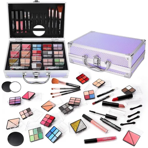 Miniatura 9 de Kit de maquillaje para mujeres y niñas, juego de regalo de maquillaje de moda para principiantes, profesionales, viajeros con estuche, esencial