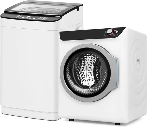 Miniatura 10 de Auertech Juego combinado de lavadora y secadora portátil, 2.8 pies cúbicos. Secadora de ropa portátil con secadora de botas, lavadora totalmente