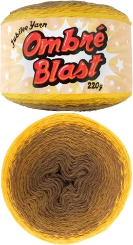 Miniatura 36 de JubileeYarn Hilo Ombré Blast - 220g/pastel Algodón Peso Bebé - Cripta de Hielo - 1 Pastel 119 Cripta de hielo