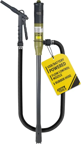 Miniatura 17 de Bomba portátil de transferencia de combustible con manguera de goma KTEP01MRUSB – Alimentada por batería y USB-C Boquilla de seguridad, manguera