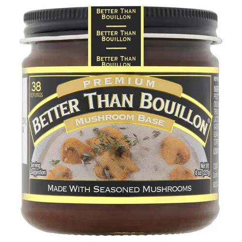 Better Than Bouillon - Base Premium de Champiñones, Hecha de Champiñones Condimentados y Concentrados, Hace 9.5 Quarts de Caldo, 38 Porciones, 8