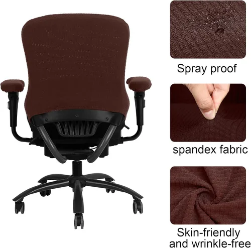 Miniatura 3 de Tallew Juego de 4 Fundas para Silla de Oficina Fundas Universales para Computadora Fundas Elásticas para Silla de Oficina Fundas para Respaldo