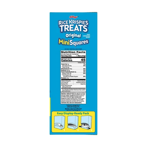 Miniatura 2 de Kellogg's, Rice Krispies Treats - Mini-cuadrados de malvavisco crujiente, original, de una sola porción, caja de exhibición, barras de 0.39 onzas
