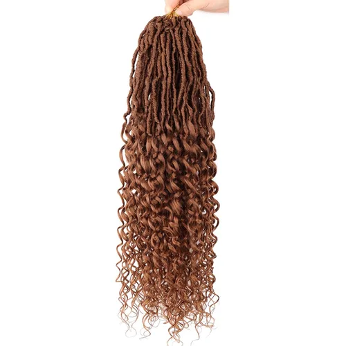 Miniatura 8 de Extensiones de cabello de rizos profundos de 14 pulgadas, 8 paquetes, Rizos tejidos en crochet suaves con puntas rizadas, Rizos de diosa tejidos