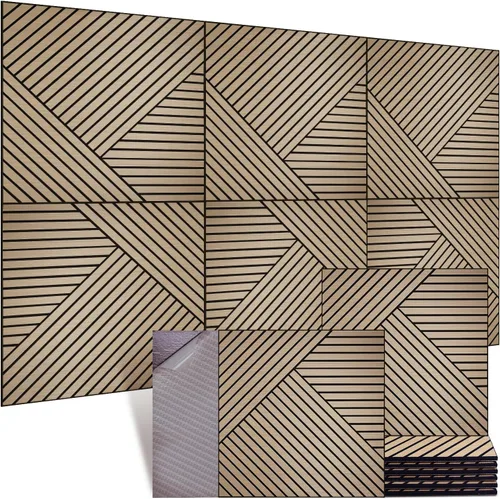 Miniatura 10 de Paneles de pared acústicos, paquete de 6 paneles de pared de tamaño total de 70.8 x 47.2 pulgadas, paneles de pared acústicos decorativos, paneles
