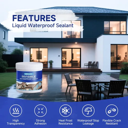 Miniatura 3 de Adhesivo impermeable transparente, sellador impermeable invisible de 17.5 onzas para techos, paredes, baño, ducha, alféizares de ventanas, pintura