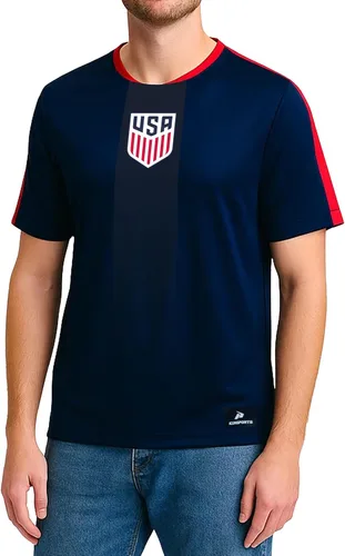 Miniatura 24 de Icon Sports Camiseta oficial del Día del Juego de la Federación de Fútbol de Estados Unidos, unisex para adultos Destacar Rojo