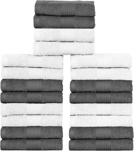 Miniatura 54 de Ample Decor Juego de 12 toallas de baño de 600 GSM, 100% algodón, 4 toallas de baño, 4 toallas de mano, 4 paños de lavado, absorbentes y suaves