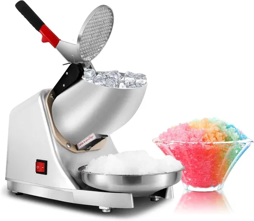 SUPER DEAL Máquina de afeitar de hielo eléctrica de 300 W mejorada Máquina de afeitar de hielo Trituradora de hielo Máquina de cono de nieve 200