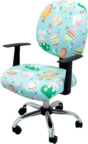 Funda para silla de oficina de Pascua, funda protectora dividida y elástica universal para silla de trabajo, silla giratoria de computadora, silla