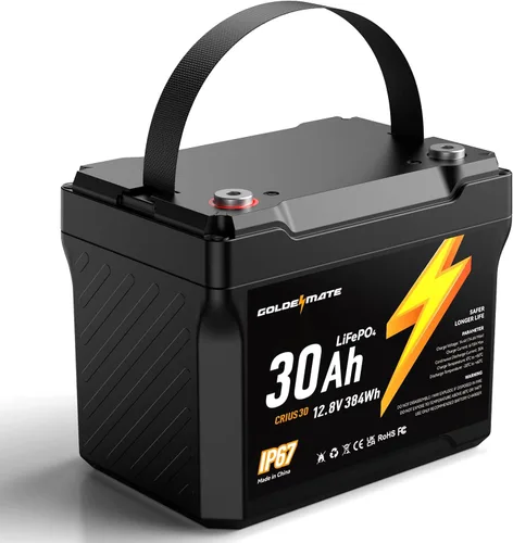 Miniatura 11 de GOLDENMATE Batería LiFePO4 de 12V 20Ah, impermeable IP67, batería de litio de 12V con más de 5000 ciclos profundos, BMS incorporado, celda