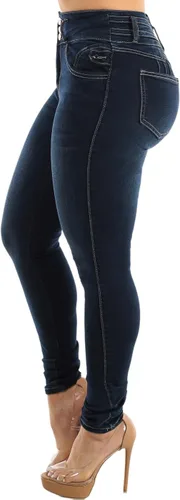 Miniatura 4 de Moda Xpress Jeans ajustados de cintura súper alta para mujer - Levanta Cola Skinny Jeans