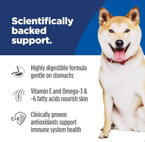 Miniatura 5 de Hill's Science Diet Estómago y piel sensibles, adultos 1-6, soporte de sensibilidad estomacal y de la piel, alimento seco para perros, receta