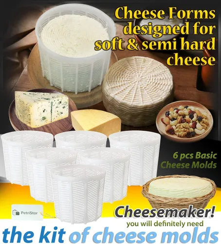 Miniatura 7 de PetriStor Molde de queso suave para hacer queso de 1.85 cuartos de galón, molde para hacer queso, molde en forma de queso crema, suministros caseros