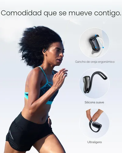 Miniatura 2 de Auriculares de oreja abierta, 0.28 onzas, ligeros, de próxima generación, Bluetooth 5.4, conducción de aire, auriculares inalámbricos con graves