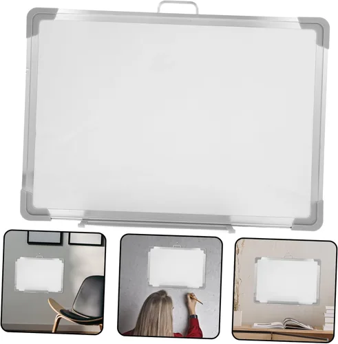 Miniatura 9 de Operitacx Pizarra blanca magnética portátil borrable para colgar en casa, escuela, aula y herramienta educativa para escribir dibujo y exhibición