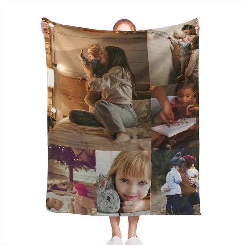 Miniatura 12 de Manta personalizada con fotos, manta personalizada de franela de collage de fotos, regalo personalizado para mascotas, amigos, parejas, cumpleaños